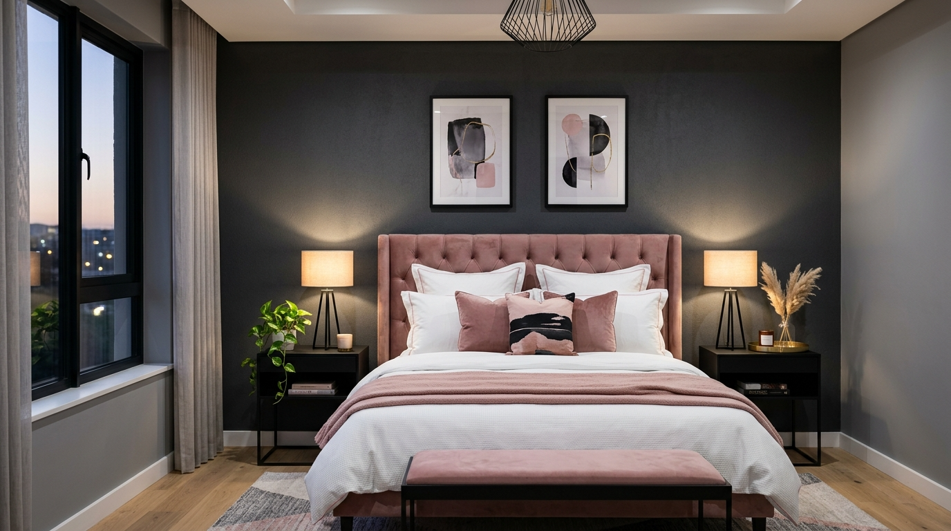 Add blush or soft pink accents